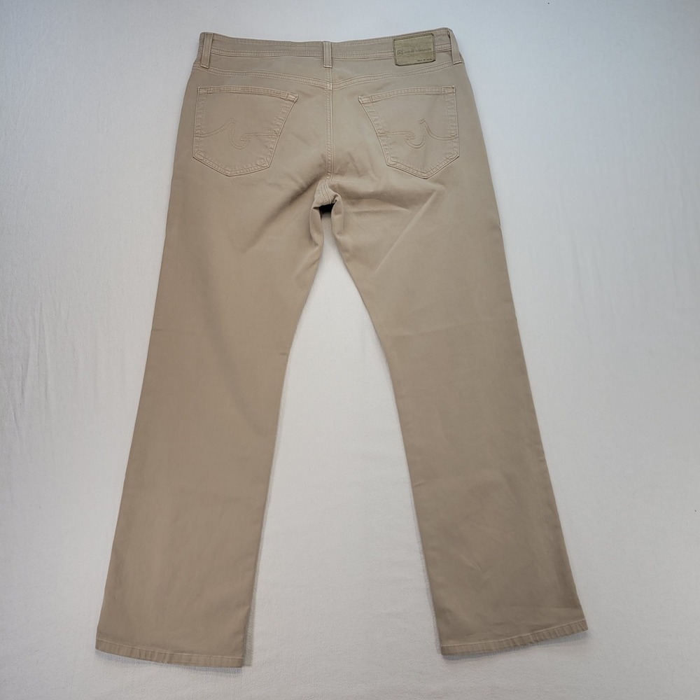AG Adriano Goldschmied The Protege Pants Mens 36x31* Tan Straight Leg Khaki USA - Picture 3 of 12